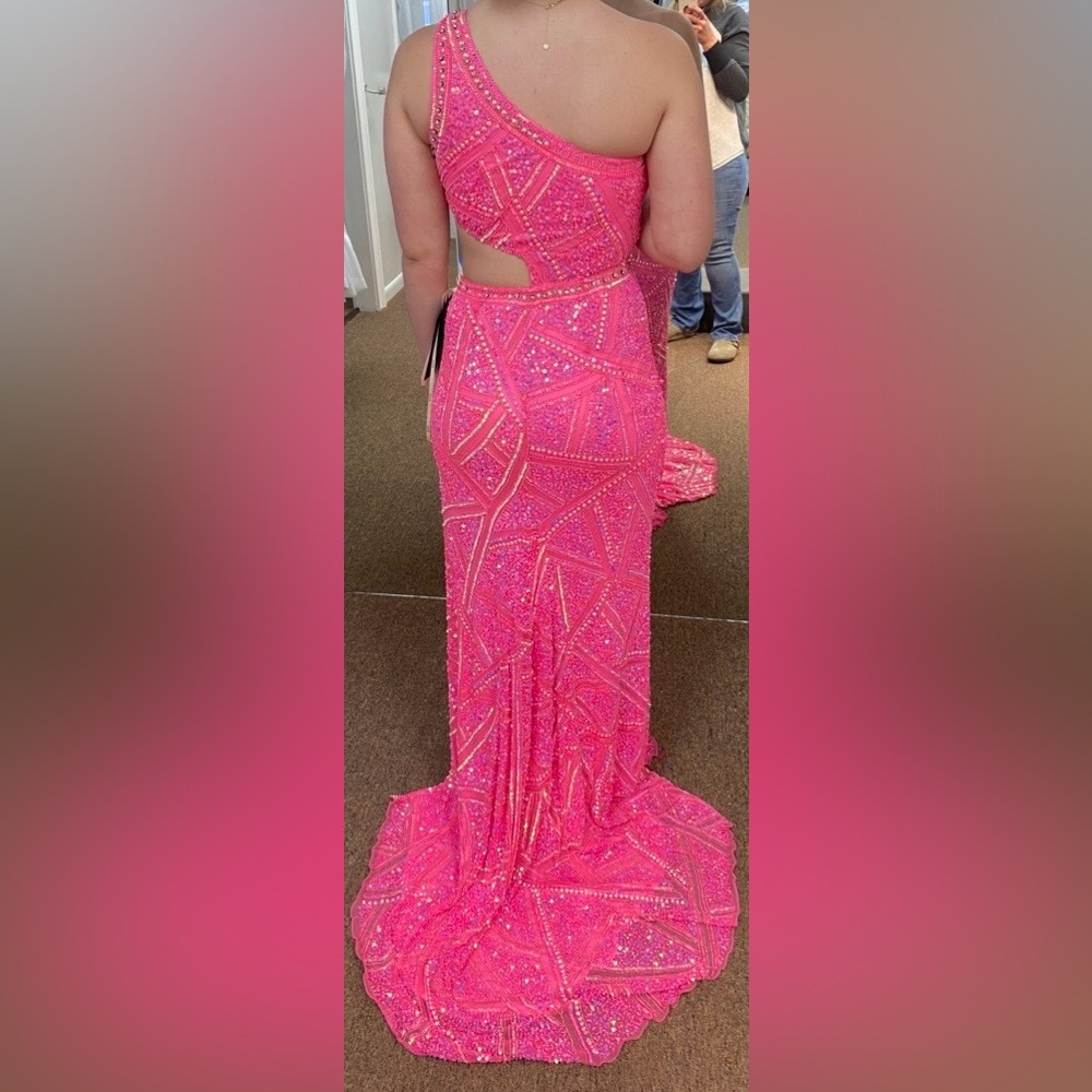 Pink Beaded Prom Dress | Elegant Special Occasion Gown | Size 4
